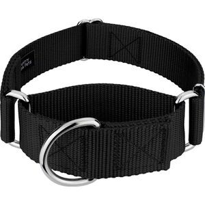 Country Brook Petz HossFit Jr Wide Training Martingale Dog Collar Black Large